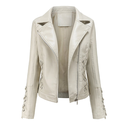 Women's Plush Leather Jacket
