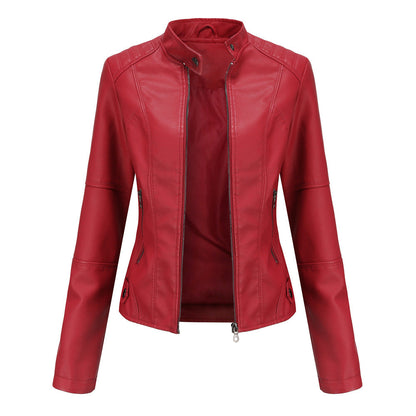 Washed PU Leather Jacket