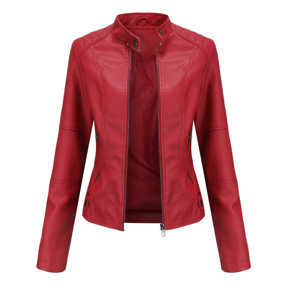 Washed PU Leather Jacket