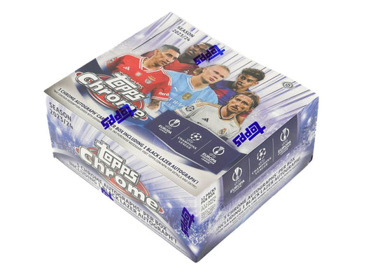 2023-24 Topps Chrome UEFA Club Competitions Soccer Hobby Jumbo Pack