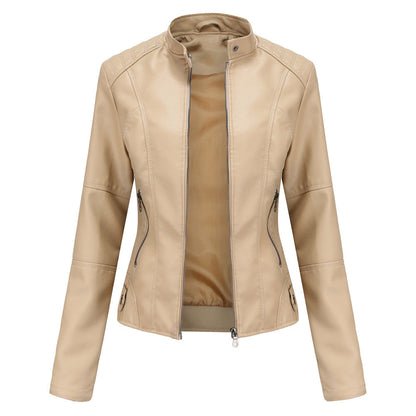 Washed PU Leather Jacket