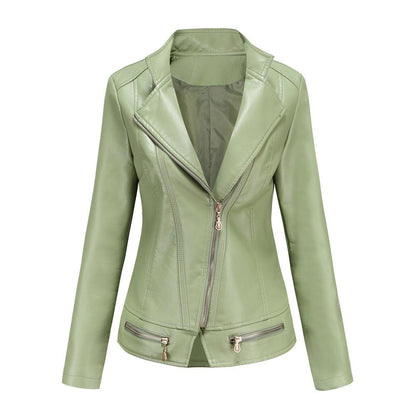 Women's Plush Leather Jacket