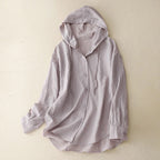CORAL LINEN HOODIE