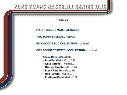 2025 Topps Series 1 Baseball 40-Card Jumbo Hobby Pack