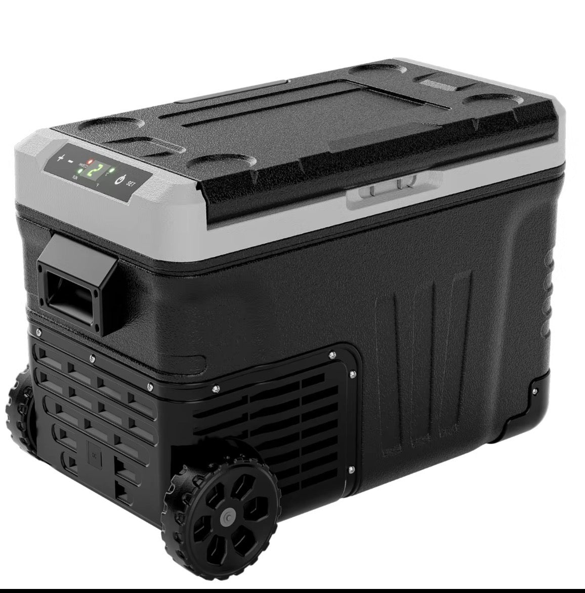 Pabuluer Overland Series 50L (53QT) Portable Refrigerator & Deep Freezer with All-Terrain Wheels