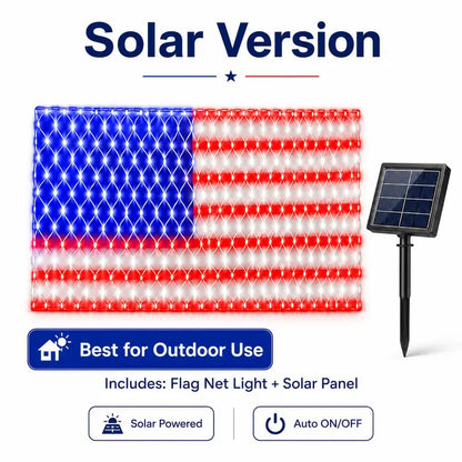 🔥49% Off Sale on July 4-----Solar American Flag Lights Outdoor