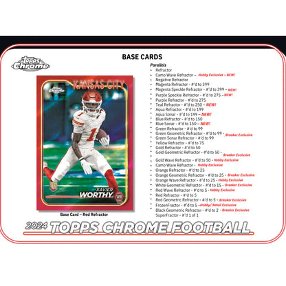 2024 Topps Chrome Football Hobby Box