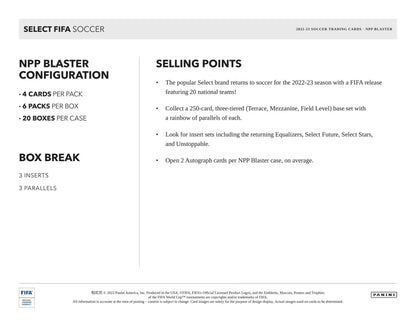 2022/23 Panini Select FIFA Soccer Blaster Box