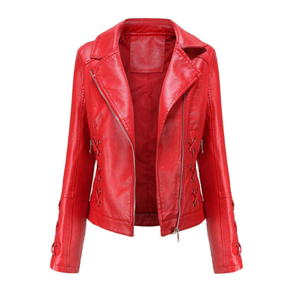Women's Plush Leather Jacket