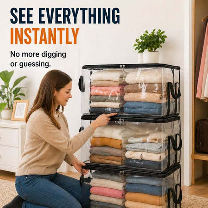 🎁 Last Day Sale 49% OFF📦Large Heavy-Duty Thick Clear Storage Bag for Clothes, Moving & Storage