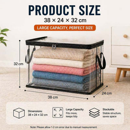 🎁 Last Day Sale 49% OFF📦Large Heavy-Duty Thick Clear Storage Bag for Clothes, Moving & Storage