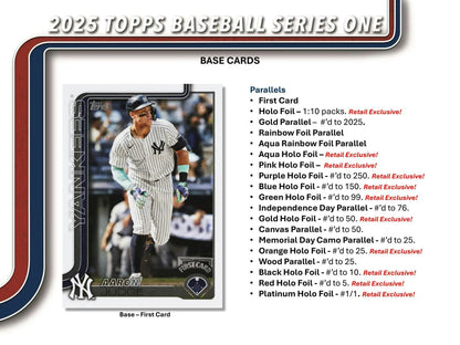 2025 Topps Series 1 Baseball 40-Card Jumbo Hobby Pack