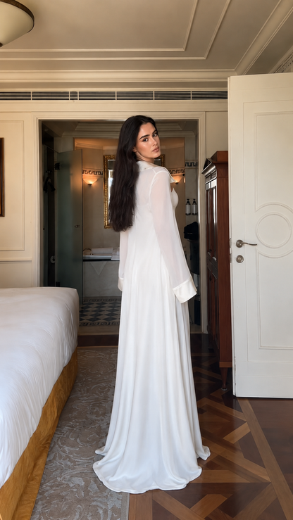 Strapless Maxi Dress with Sheer Duster Set
