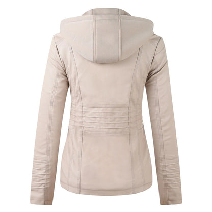 Hooded Leather Jacket