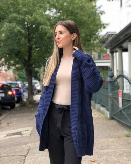 Women's Long Sleeve Cable Knit Cardigan Sweaters