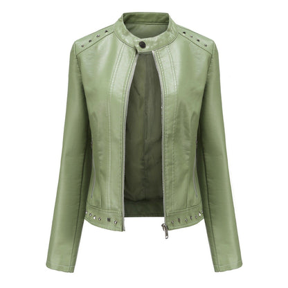 Rivet motorcycle leather jacket