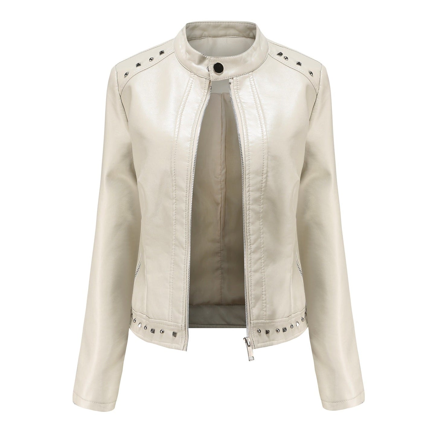 Rivet motorcycle leather jacket