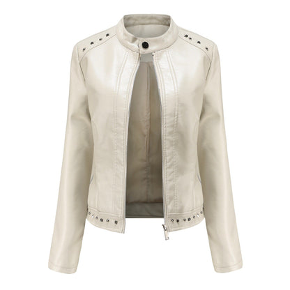 Rivet motorcycle leather jacket