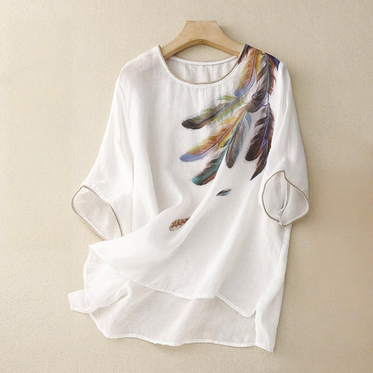 ALEXA LINEN BLOUSE