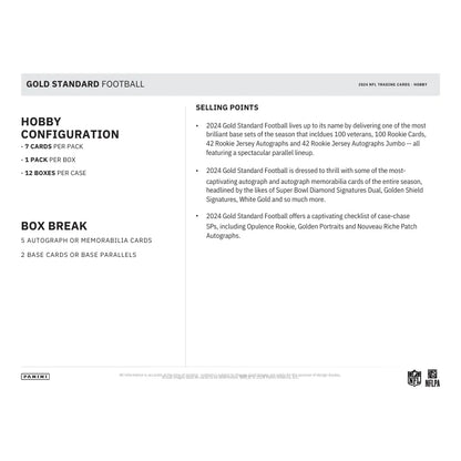 2024 Panini Gold Standard Football Hobby Box