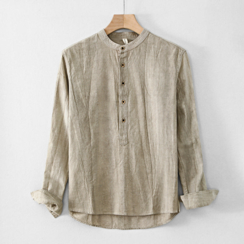 LINEN HENLEY SHIRT
