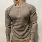 HENLEY MUSCLE SHIRT
